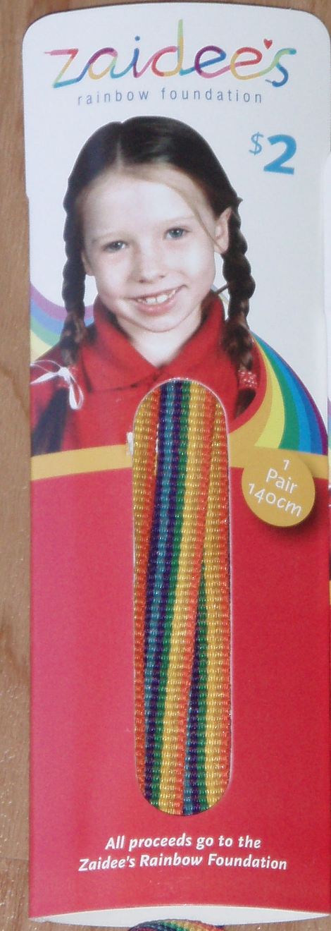 Zaidee's Rainbow Shoelaces 140cm